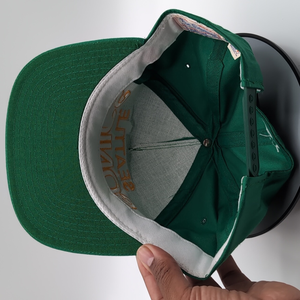 Starter| NWOT Vintage NBA Green Seattle Sonics Snap Back Green Brim - Picture 11 of 12